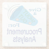 Ausrufen für Analysten im Beschaffungswesen Glasuntersetzer (Rückseite)