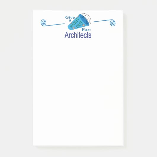 Ausrufen für Architekten Post-it Klebezettel (Vorderseite)