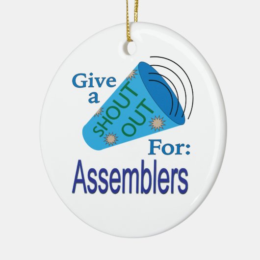 Ausrufen für Assembler Keramik Ornament (Links)