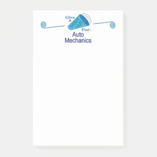 Ausrufen für Auto Mechanik Post-it Klebezettel (Vorderseite)