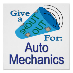 Ausrufen für Auto Mechanik Poster