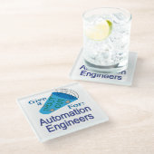 Ausrufen für Automatisierungstechniker Glasuntersetzer (Schrägansicht)