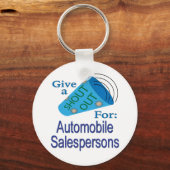Ausrufen für Automobilverkäufer Schlüsselanhänger (Vorderseite)