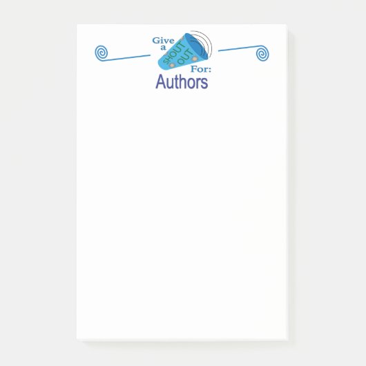 Ausrufen für Autoren Post-it Klebezettel (Vorderseite)