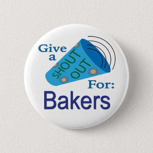 Ausrufen für Bäcker Button (Vorderseite)
