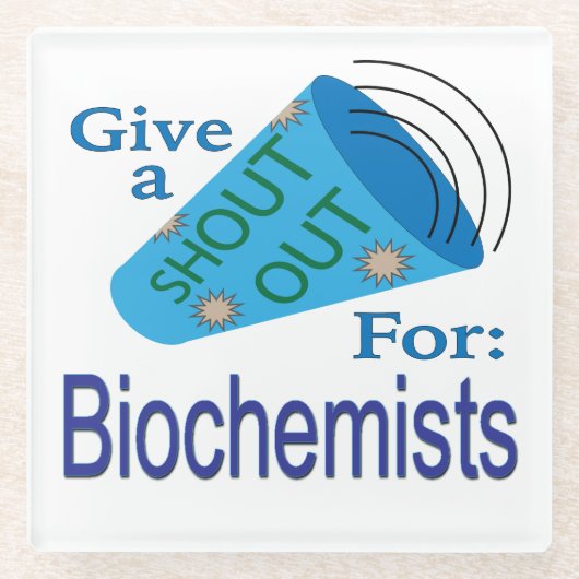 Ausrufen für Biochemie Glasuntersetzer (Vorderseite)