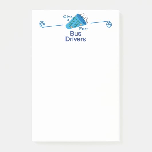 Ausrufen für Busfahrer Post-it Klebezettel (Vorderseite)