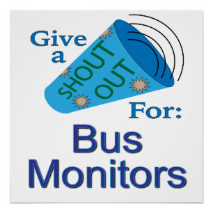 Ausrufen für Busmonitore Poster