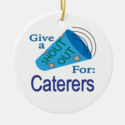Ausrufen für Caterer Keramik Ornament (Vorne)