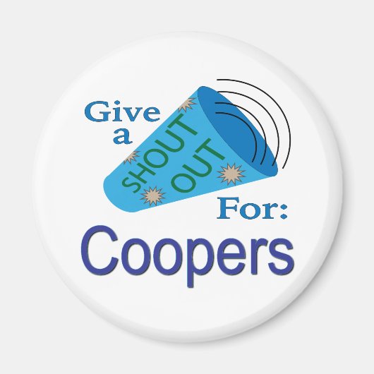 Ausrufen für Coopers Magnet (Vorne)