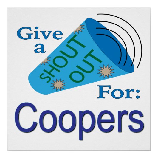 Ausrufen für Coopers Poster (Vorderseite)
