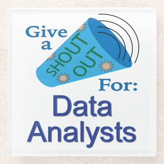Ausrufen für Datenanalytiker Glasuntersetzer (Vorderseite)