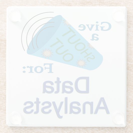 Ausrufen für Datenanalytiker Glasuntersetzer (Rückseite)