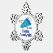 Ausrufen für Datenanalytiker Schneeflocken Zinn-Ornament (Rechts)