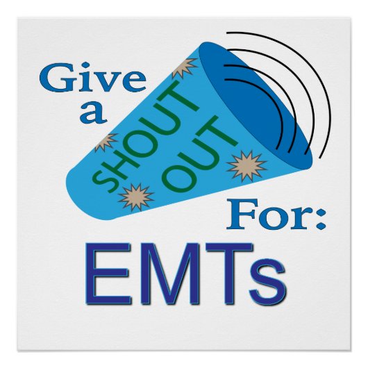 Ausrufen für EMTs Poster (Vorderseite)