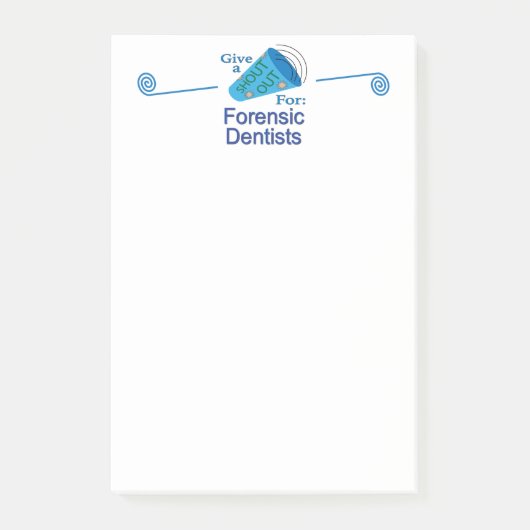 Ausrufen für forensische Zahnärzte Post-it Klebezettel (Vorderseite)