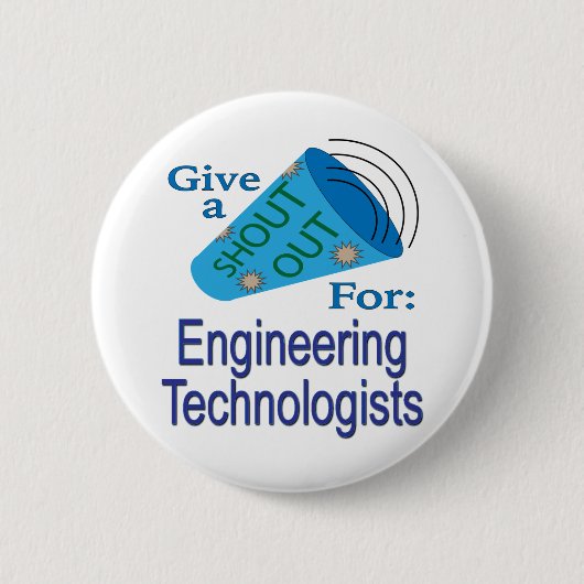 Ausrufen für Ingenieurtechniker Button (Vorderseite)