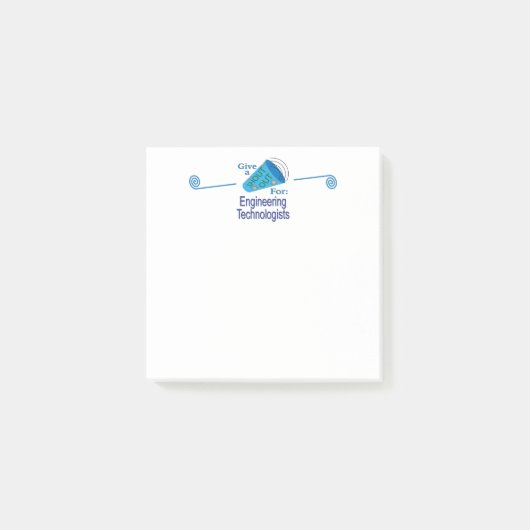 Ausrufen für Ingenieurtechniker Post-it Klebezettel (Vorderseite)