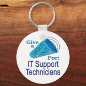 Ausrufen für IT-Support-Techniker Schlüsselanhänger (Vorderseite)