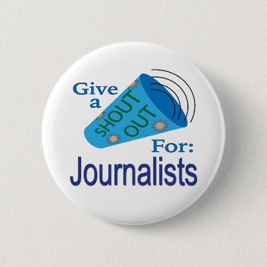 Ausrufen für Journalisten Button (Vorderseite)
