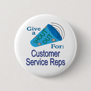 Ausrufen für Kundenservice-Mitarbeiter Button