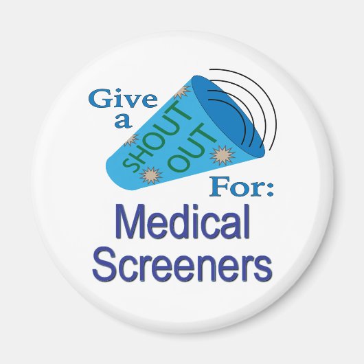 Ausrufen für medizinische Betreuer Magnet (Vorne)