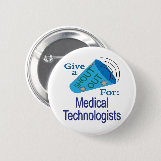 Ausrufen für Medizintechniker Button (Vorne & Hinten)