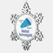 Ausrufen für Medizintechniker Schneeflocken Zinn-Ornament (Rechts)