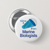 Ausrufen für Meeresbiologen Button (Vorne & Hinten)