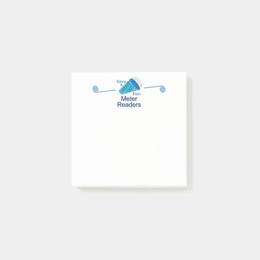 Ausrufen für Meter-Leser Post-it Klebezettel (Vorderseite)