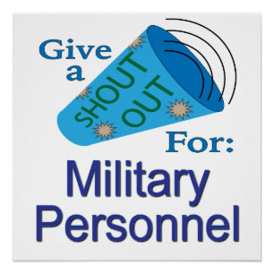 Ausrufen für militärisches Personal Poster