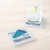 Ausrufen für Nannys Glasuntersetzer (Schrägansicht)