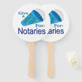 Ausrufen für Notare Fächer (Vorne und Hinten)