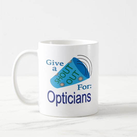 Ausrufen für Optimiker Kaffeetasse (Links)