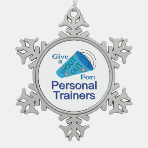 Ausrufen für Personal Trainer Schneeflocken Zinn-Ornament