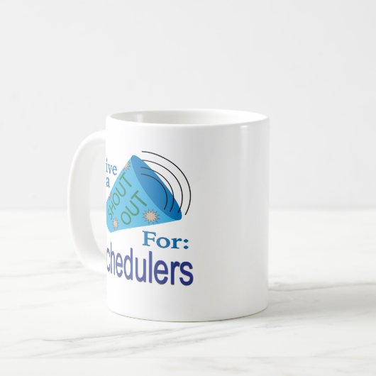 Ausrufen für Planer Kaffeetasse (Vorderseite Links)