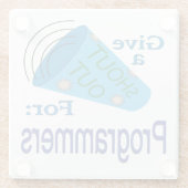 Ausrufen für Programmierer Glasuntersetzer (Rückseite)