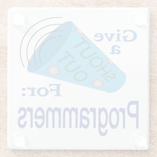 Ausrufen für Programmierer Glasuntersetzer (Rückseite)