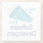 Ausrufen für Software-Entwickler Glasuntersetzer (Rückseite)