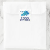Ausrufen für Software-Entwickler Quadratischer Aufkleber (Tasche)