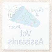 Ausrufen für Vet-Assistenten Glasuntersetzer (Rückseite)