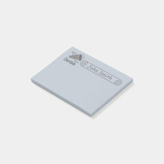 Ausrufen für Zahnärzte 4x3 Post-it Klebezettel (angewinkelt)