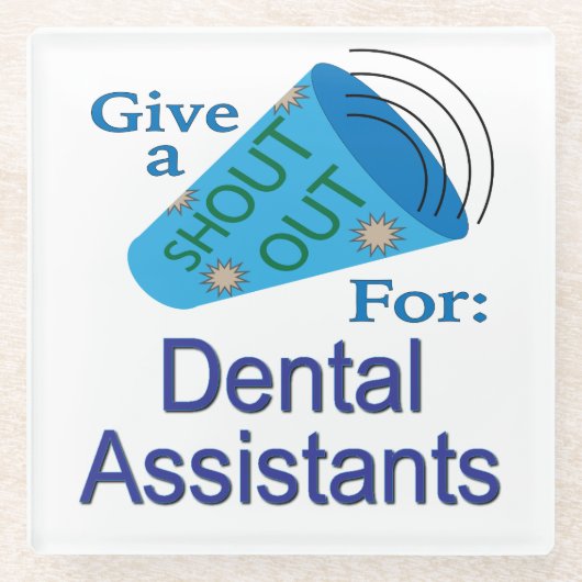 Ausrufen für Zahnärzte Glasuntersetzer (Vorderseite)