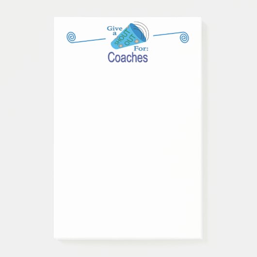 Ausrufen von Trainern Post-it Klebezettel (Vorderseite)