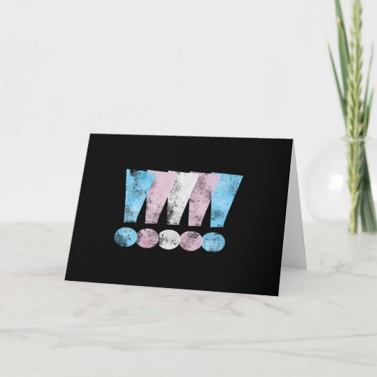 Ausrufepunkte für Transgender-Pride Karte (Vorderseite)