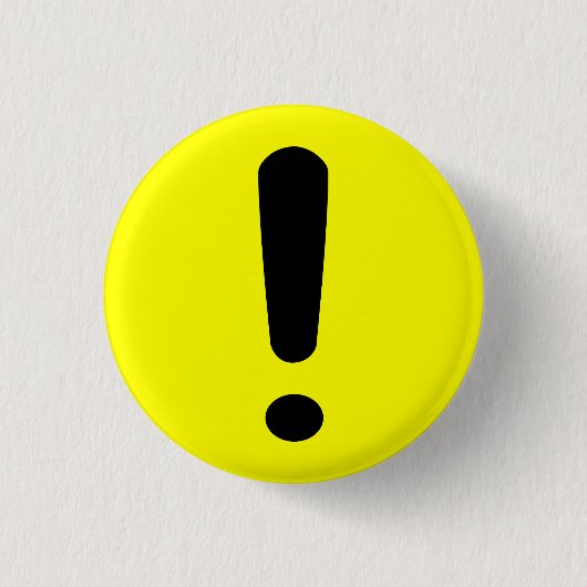 Ausrufeschaltfläche Button (Vorderseite)