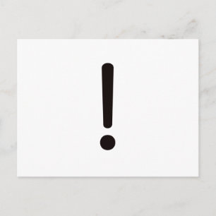 Ausrufezeichen! Black Blue Postkarte