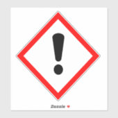Ausrufezeichen-Gefahrenzeichen Aufkleber (Blatt)