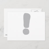 Ausrufezeichen ! postkarte (Vorne/Hinten)