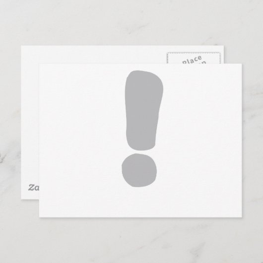 Ausrufezeichen ! postkarte (Vorne/Hinten)